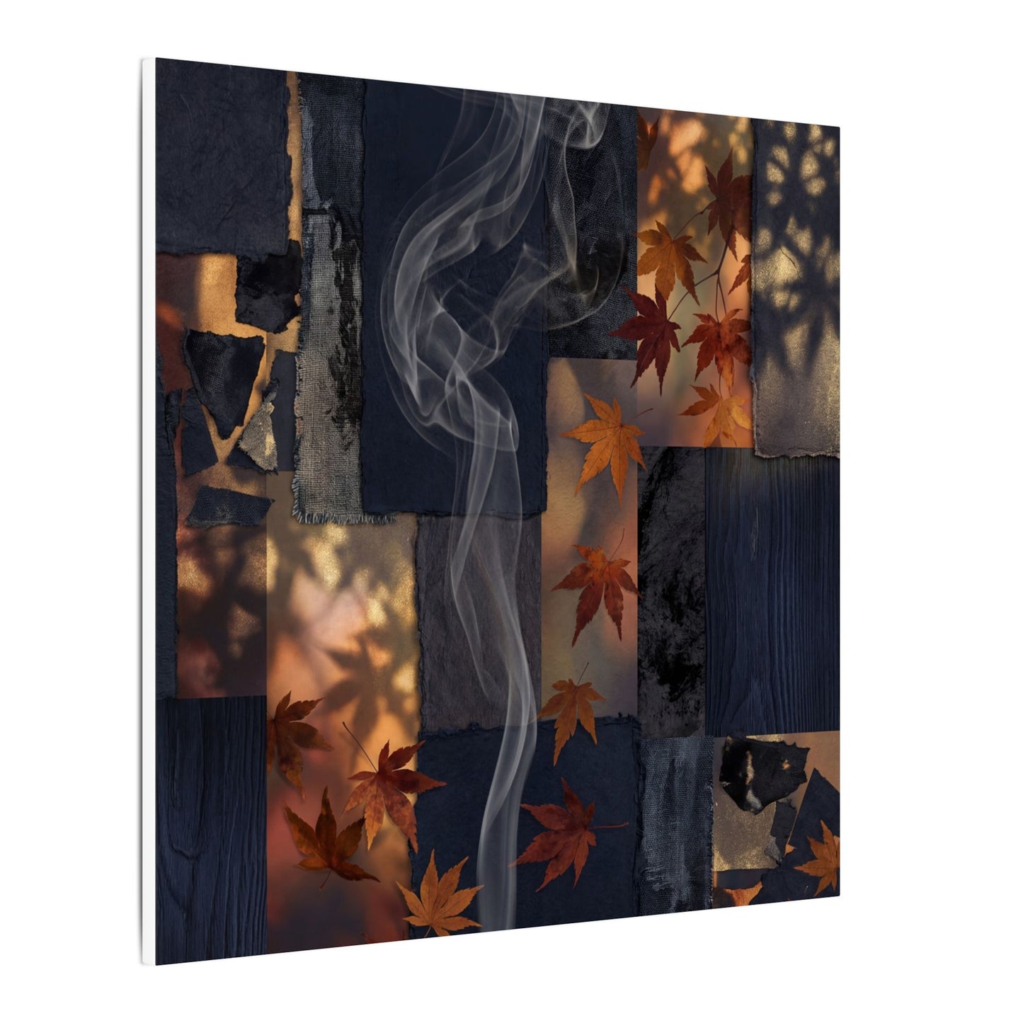 Autumn Incense Smoke Dark Texture Canvas Art | Sophisticated Decor
