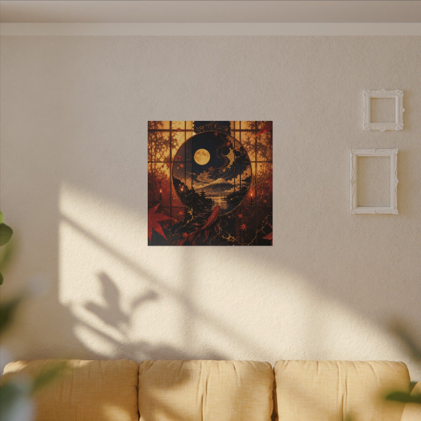 Beautiful Shoji Screen Canvas Art - Gold Vein Kintsugi