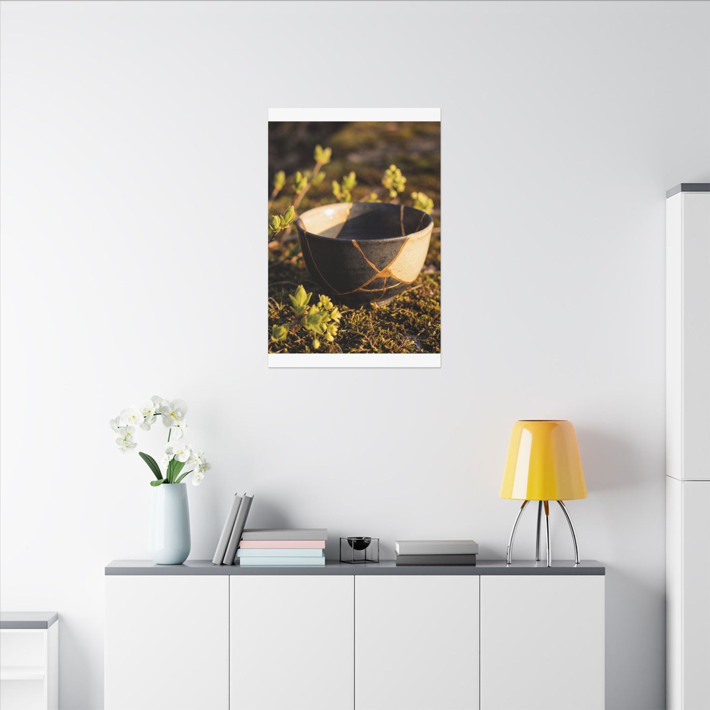 Seijaku Broken Pottery Canvas Art - Kintsugi Gold Repair