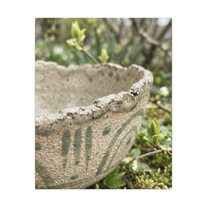 Elegant Ceramic Bowl Canvas Art - Japanese Pattern Japandi