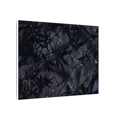 Shadow Play Spring Canvas Art | Dark Japandi Atmospheric Design