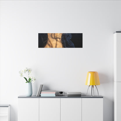 Incense Smoke Canvas Art | Winter Dark Japandi Shadow Zen Art