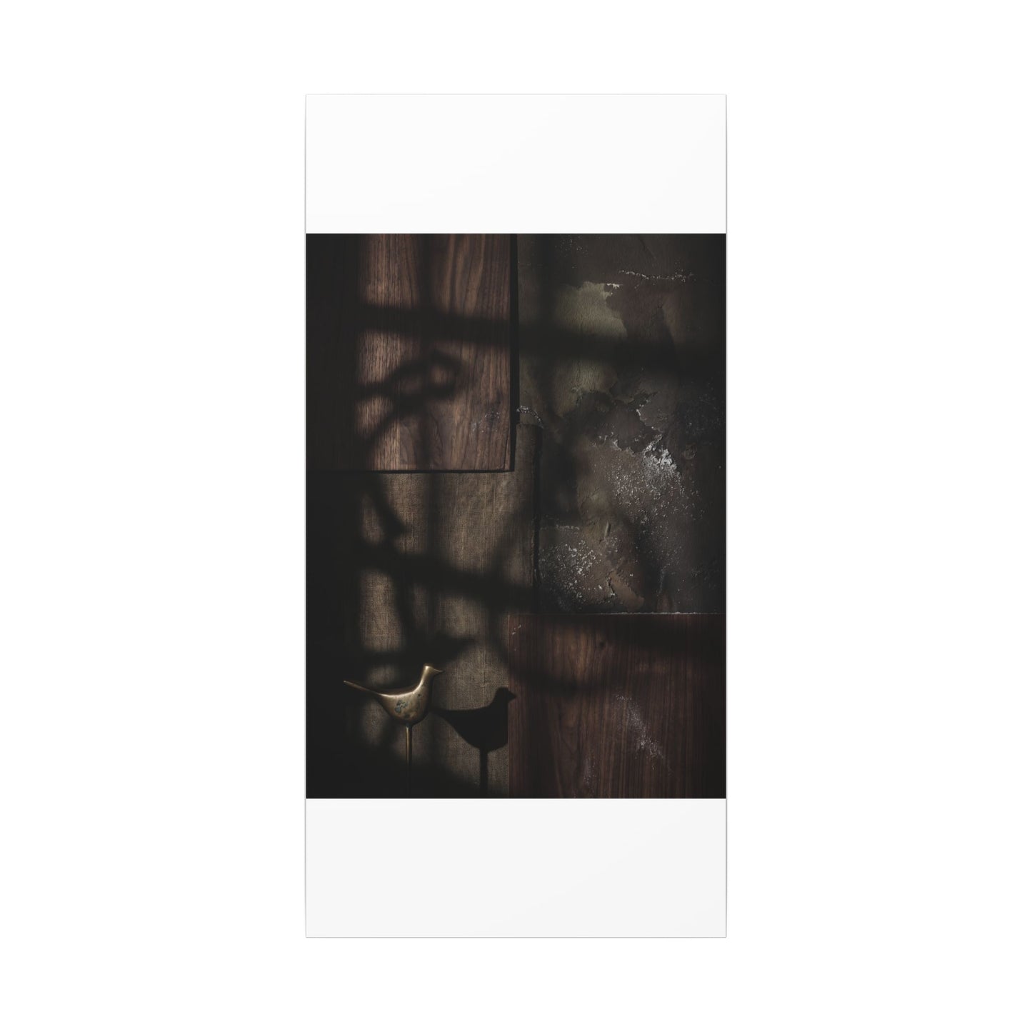 Dark Japandi Shadow Play in Candlelight | Dark Texture Canvas Art