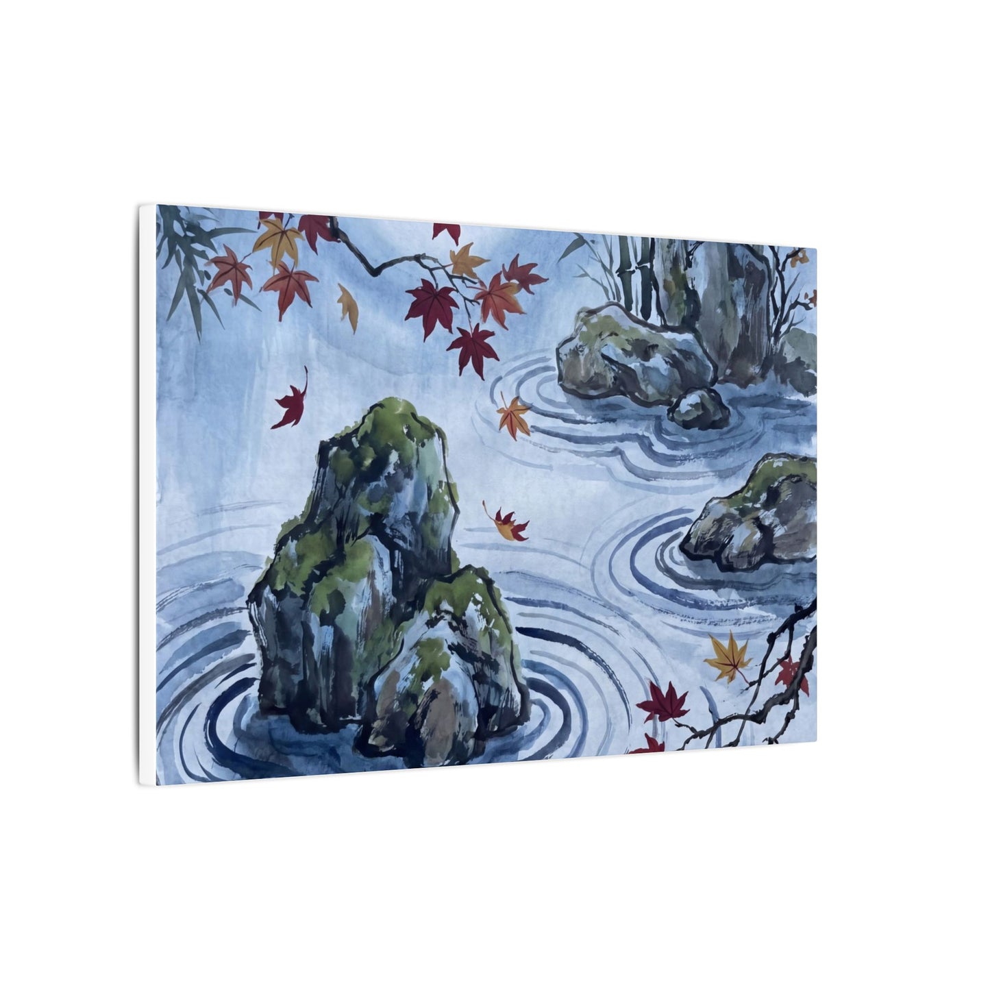 Rock Garden Autumn Canvas Art | Zen Tranquil Design