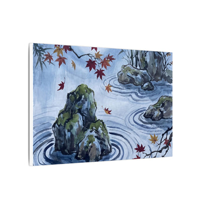 Rock Garden Autumn Canvas Art | Zen Tranquil Design