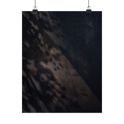 Moody Shadow Play Wall Art Print - Moody Minimal Dark Japandi