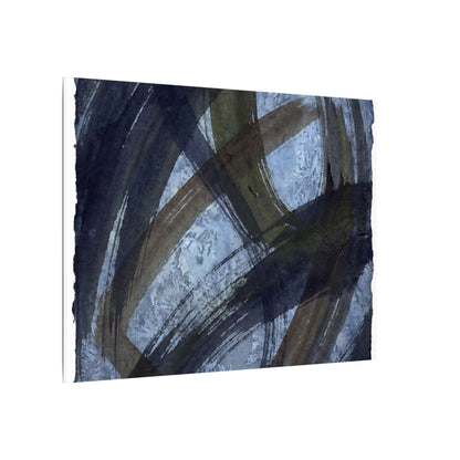 Ink Brushstroke Canvas Art | Winter Dark Japandi Shadow Zen Art