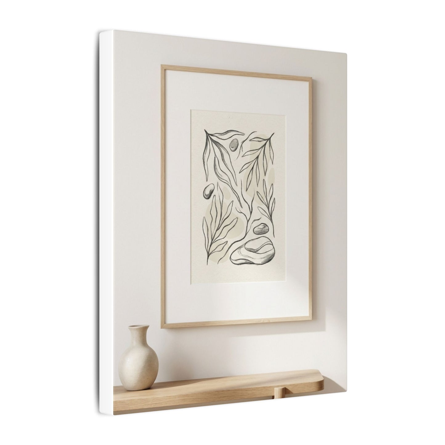 Japandi Charcoal Canvas Art