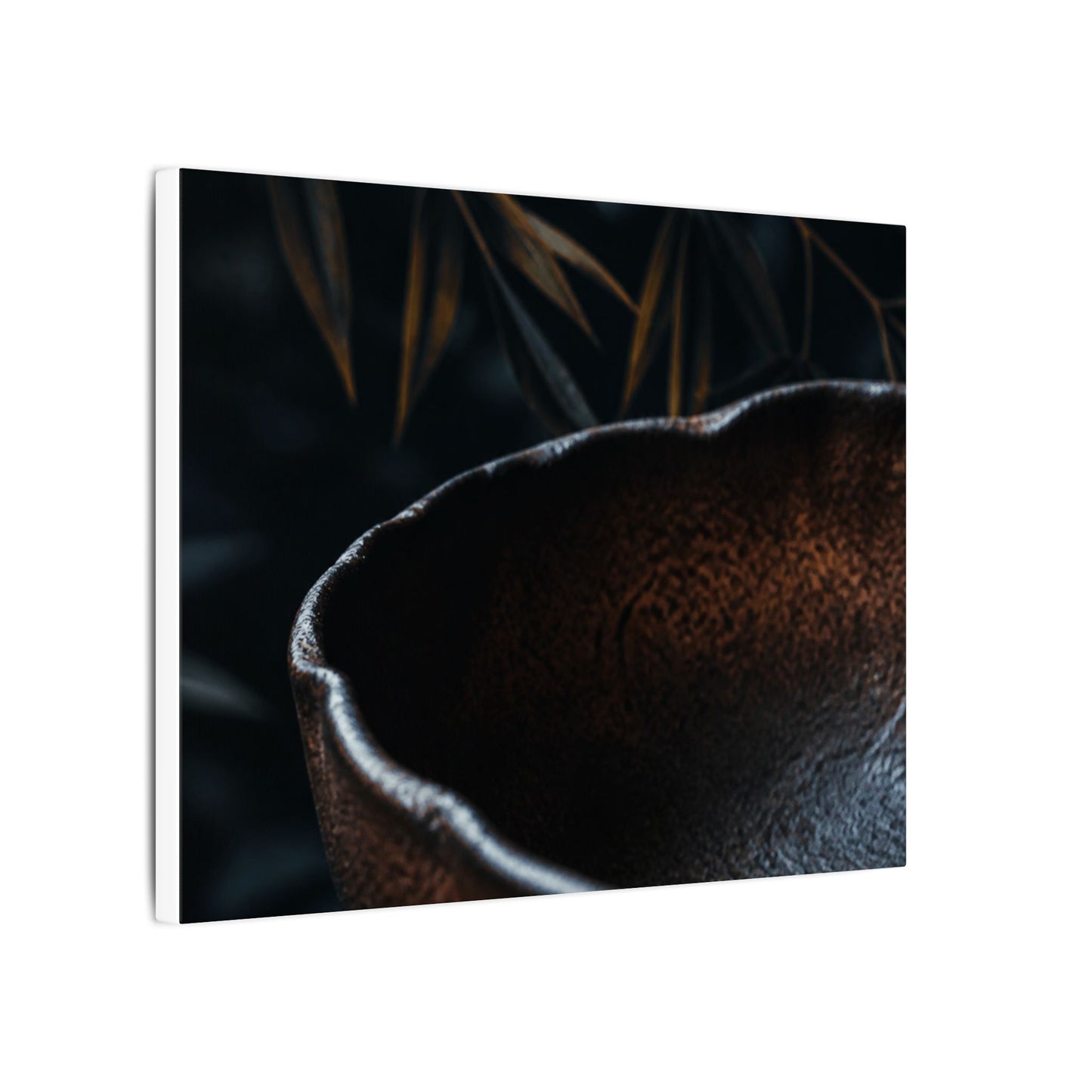 Luxurious Ceramic Bowl Canvas Art - Shadow Zen Dark Japandi