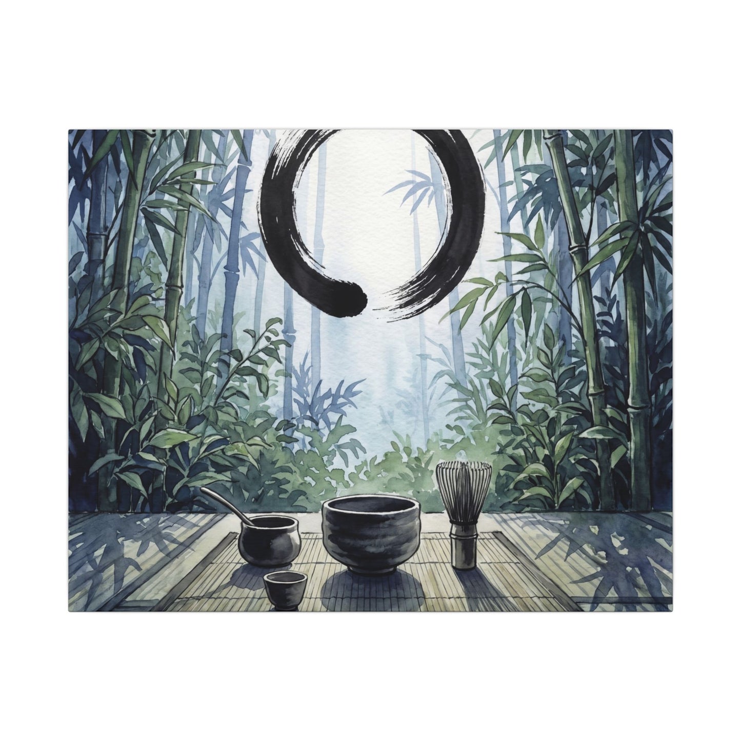 Seijaku Tea Ceremony Canvas Art - Zen Enso Art Print