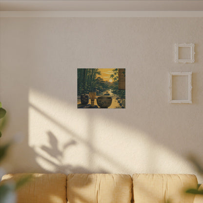 Ma Tea Ceremony Canvas Art - Zen Ukiyo E Inspired