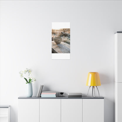 Golden Hour Ceramic Bowl Canvas Art - Japandi Ma