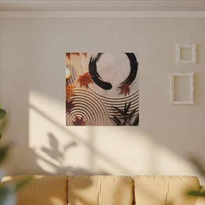 Tranquil Rock Garden Canvas Art - Enso Zen