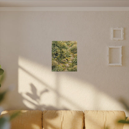 Datsuzoku Stone Lantern Canvas Art - Japandi Watercolor
