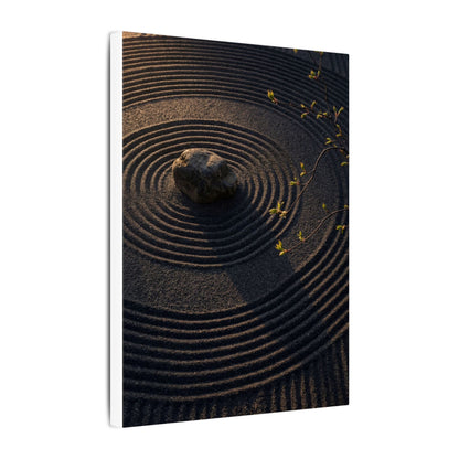 Rock Garden Shadow Zen Canvas Art | Bold Dark Japandi Art