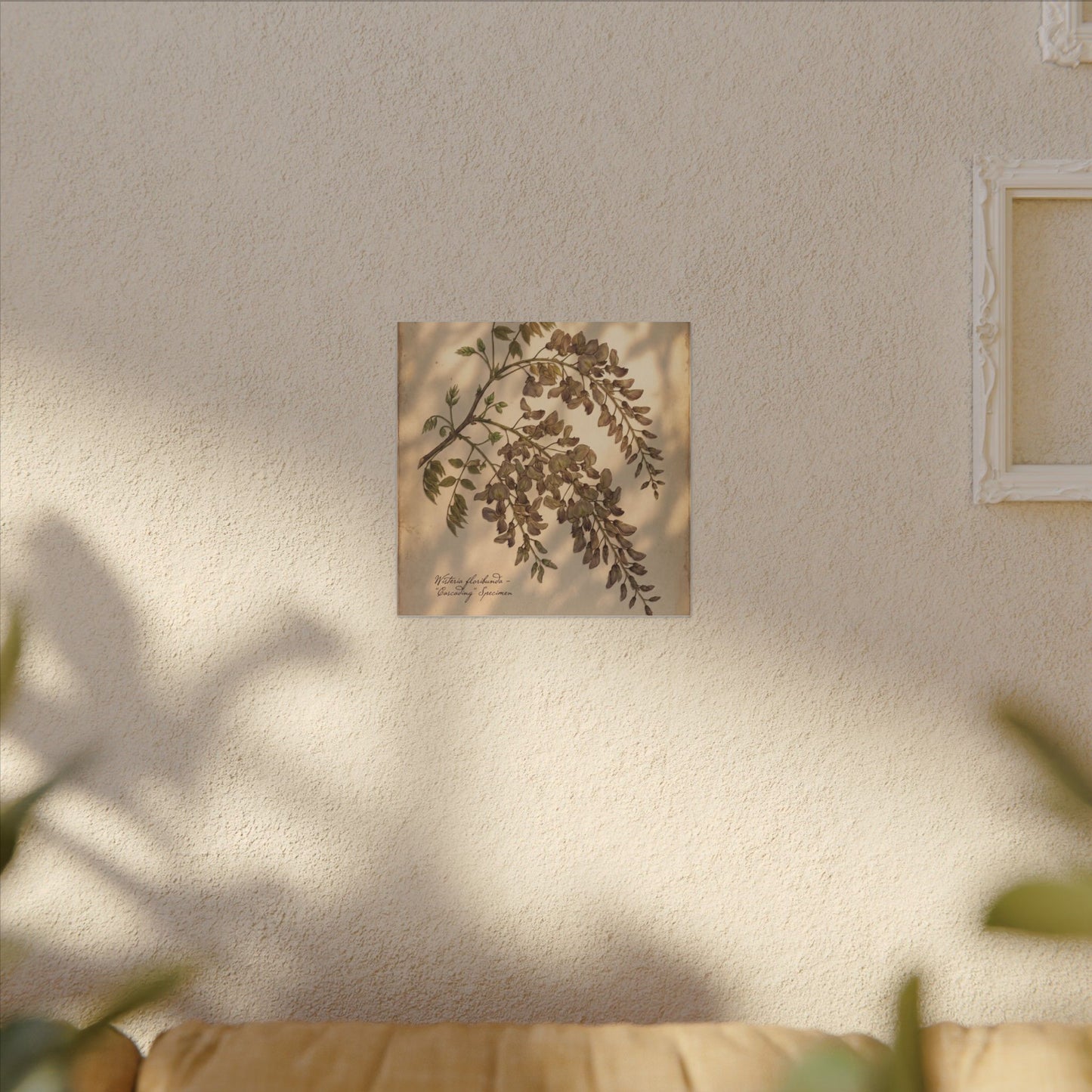 Spring Wisteria Herbarium Canvas Art | Earthy Decor