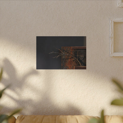 Ma Rust Patina Canvas Art - Dark Japandi Dark Texture