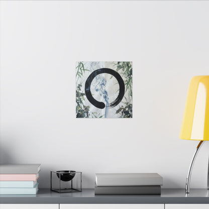 Zen Incense Smoke in Moonlight | Enso Canvas Art