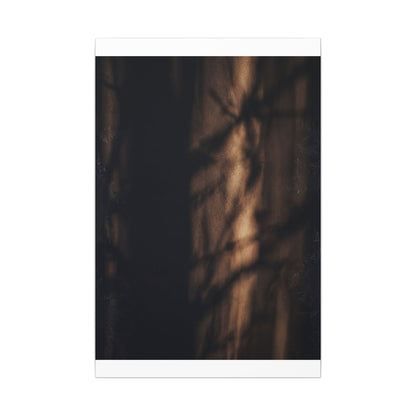 Winter Shadow Play Moody Minimal Canvas Art | Luxurious Decor