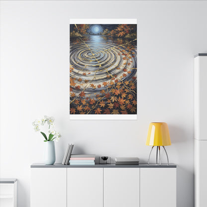 Moonlight Water Ripple Canvas Art - Kintsugi Fukinsei