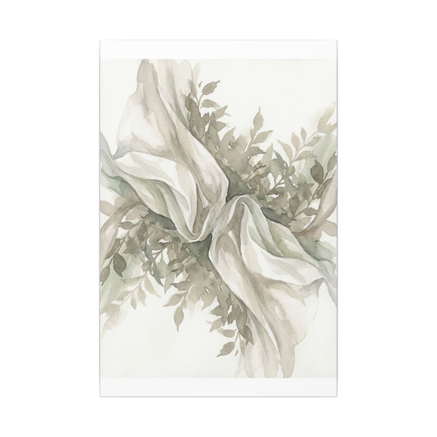 Summer Silk Drape Watercolor Canvas Art | Cozy Decor