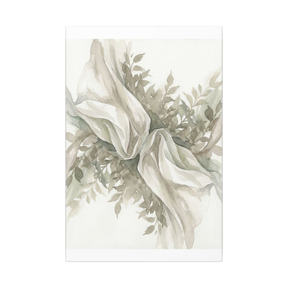 Summer Silk Drape Watercolor Canvas Art | Cozy Decor