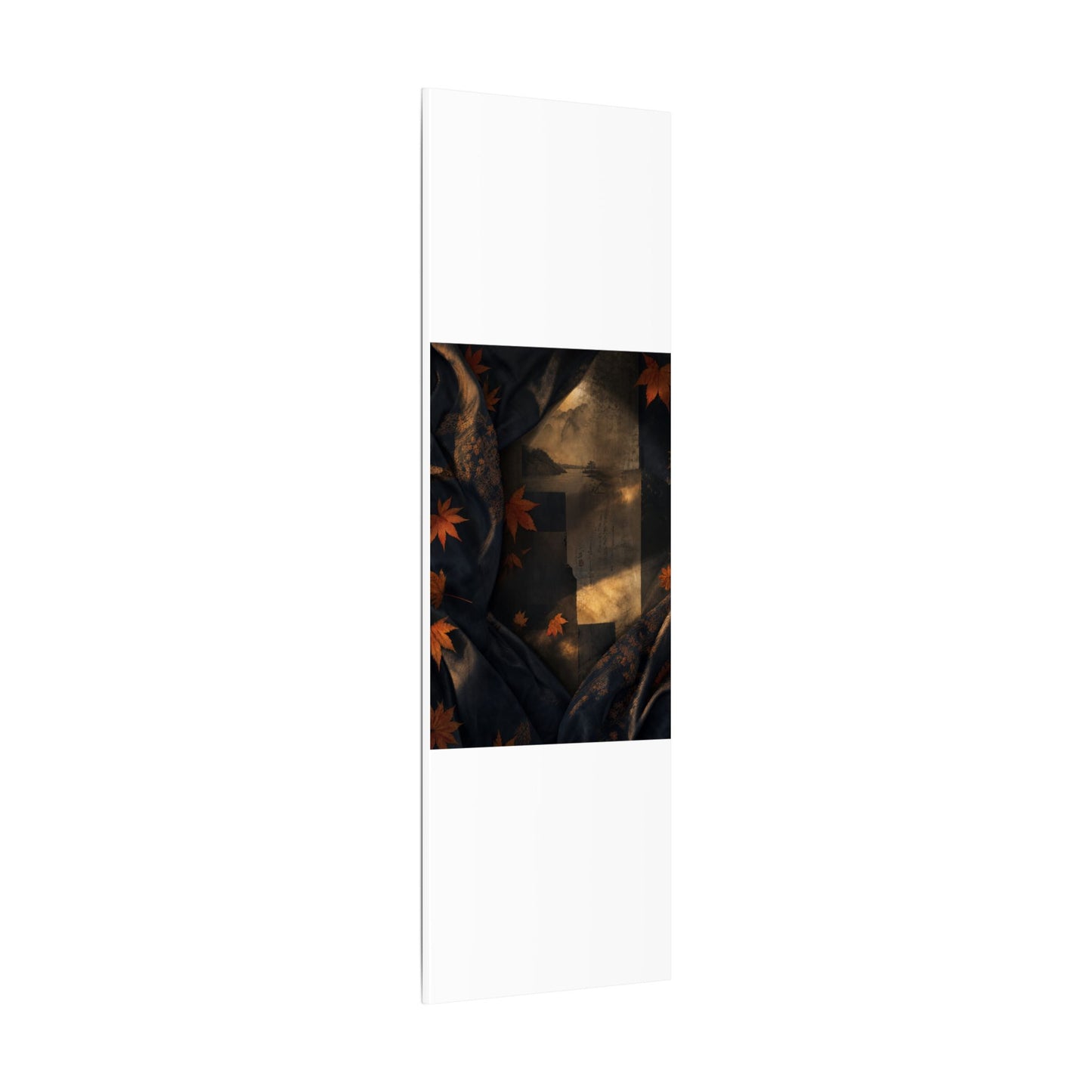 Autumn Silk Drape Shadow Zen Canvas Art | Bold Decor