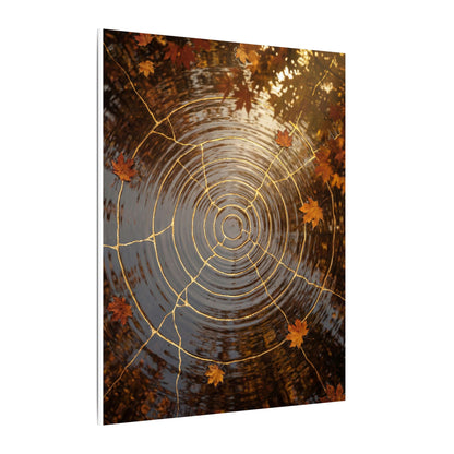 Artful Water Ripple Canvas Art - Gold Vein Kintsugi