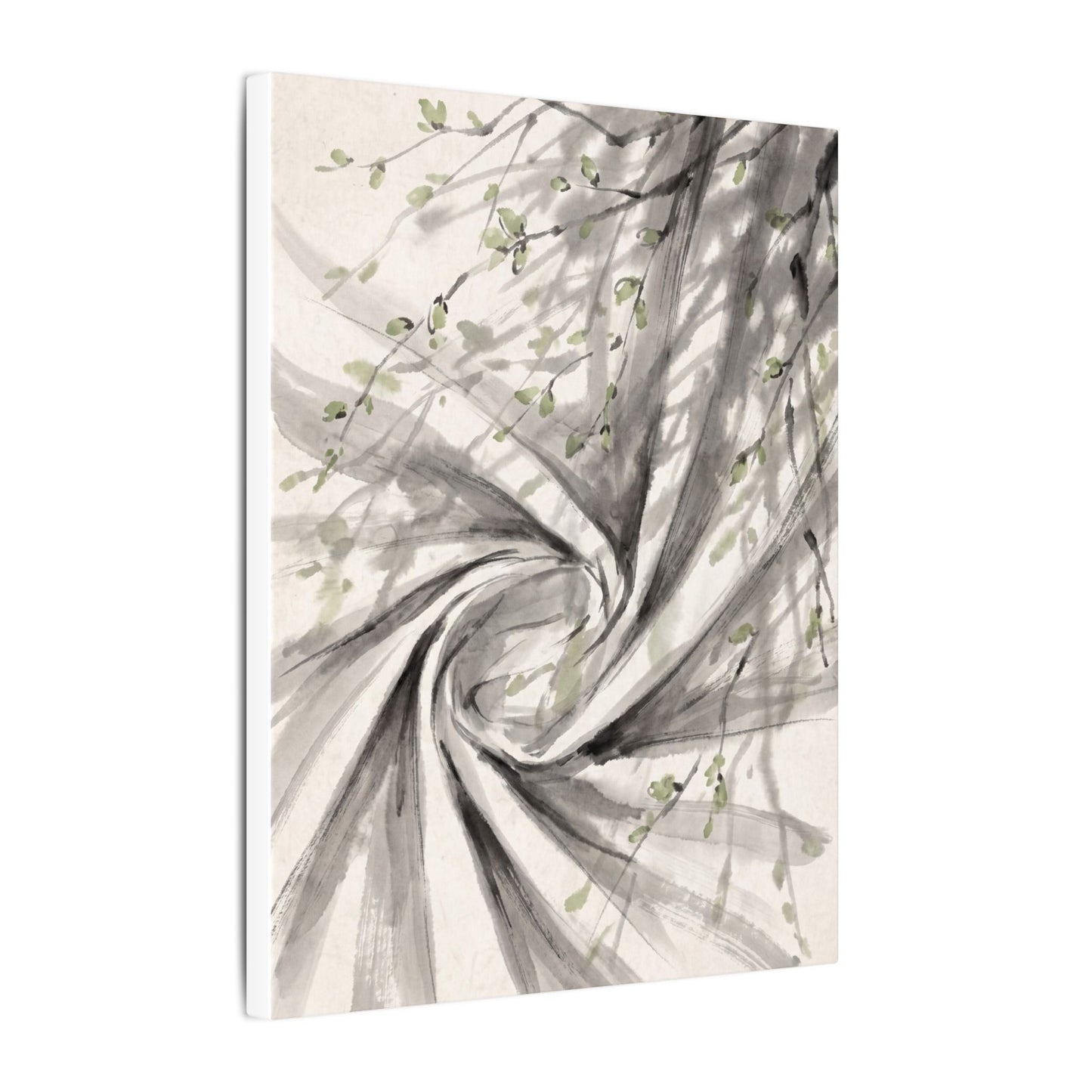 Silk Drape Spring Canvas Art | Zen Contemplative Design