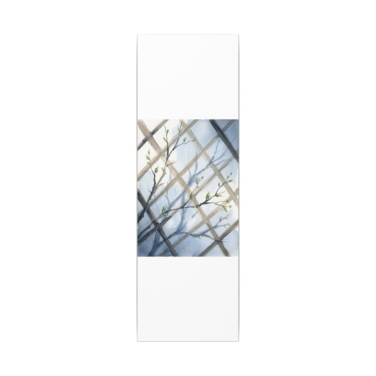 Shoji Screen Canvas Art | Spring Japandi Watercolor Art