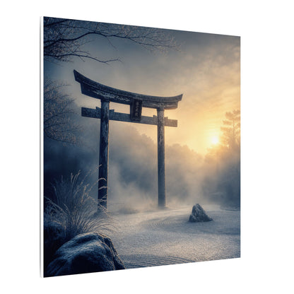 Zen Torii Gate in Golden Hour | Karesansui Canvas Art