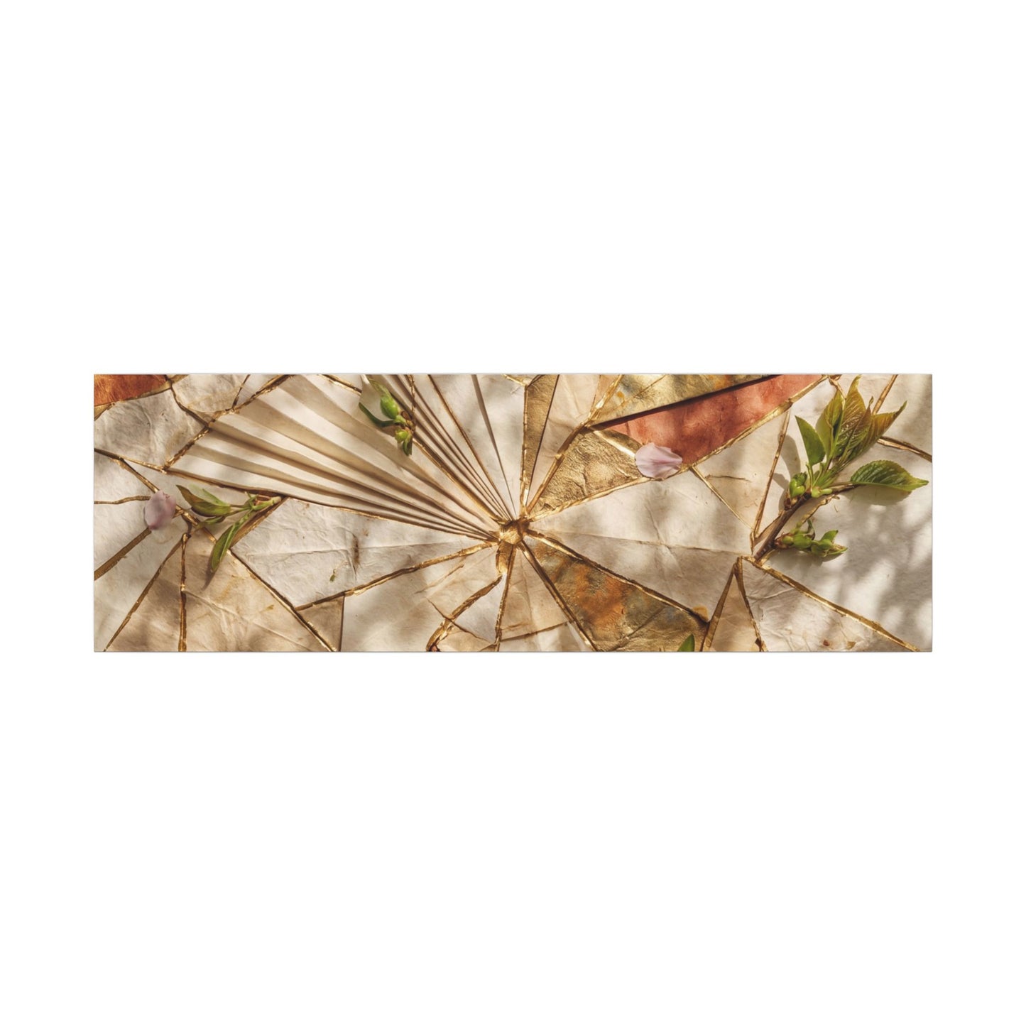 Resilient Paper Fold Canvas Art - Gold Repair Kintsugi