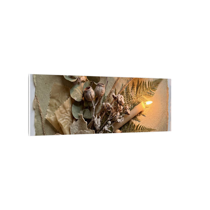 Dried Flowers Texture Canvas Art | Warm Japandi Art