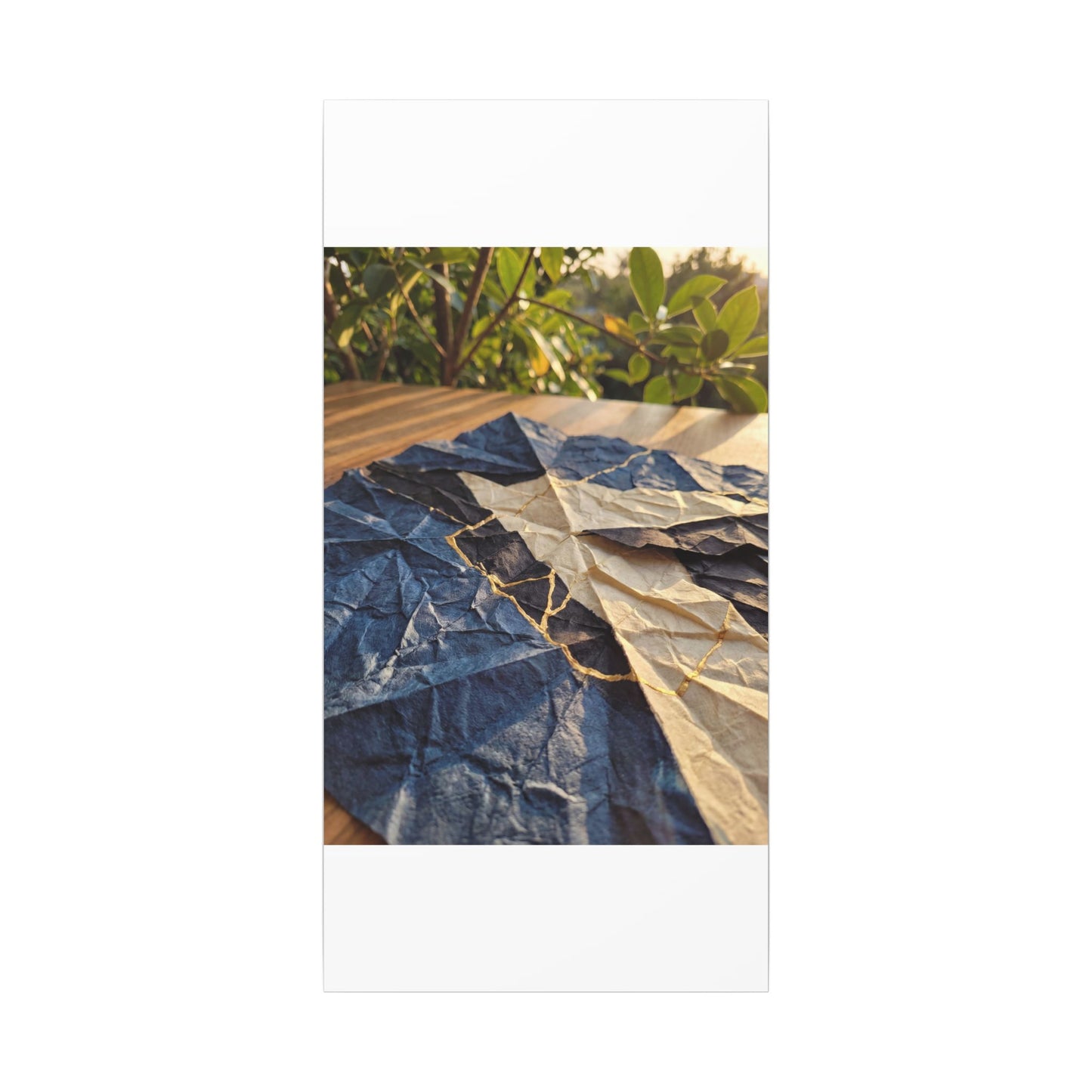 Golden Hour Paper Fold Canvas Art - Kintsugi Ma
