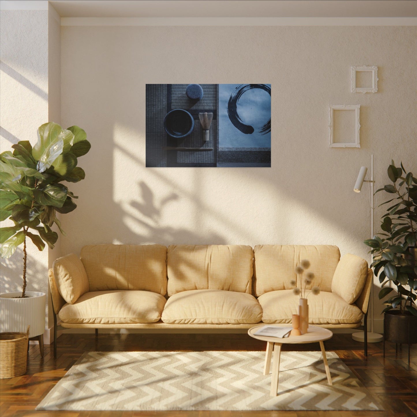Tea Ceremony Enso Canvas Art | Calm Zen Art