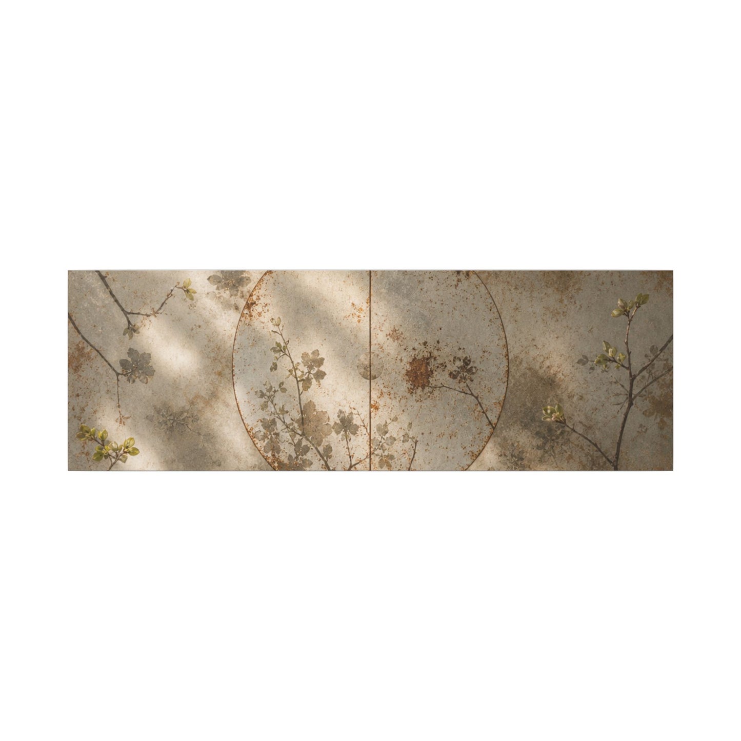 Japandi Rust Patina in Dappled | Japanese Pattern Canvas Art
