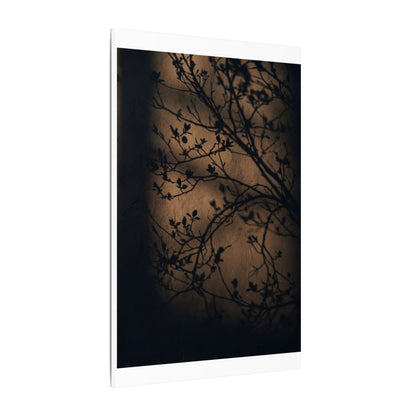Dark Japandi Shadow Play in Golden Hour | Shadow Zen Canvas Art