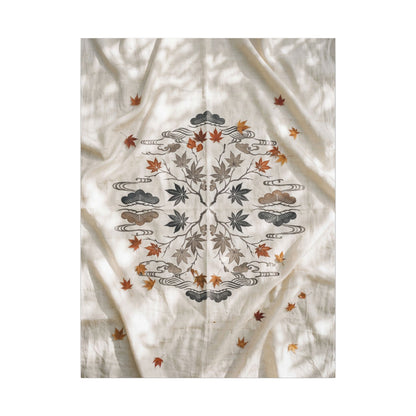 Elegant Silk Drape Canvas Art - Japanese Pattern Japandi