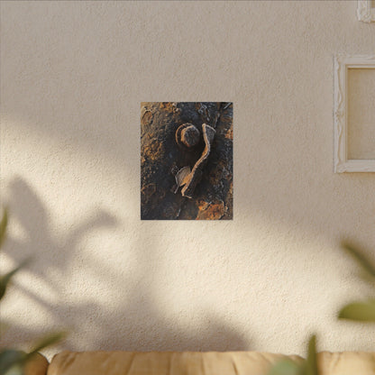 Moody Rust Patina Canvas Art - Moody Minimal Dark Japandi