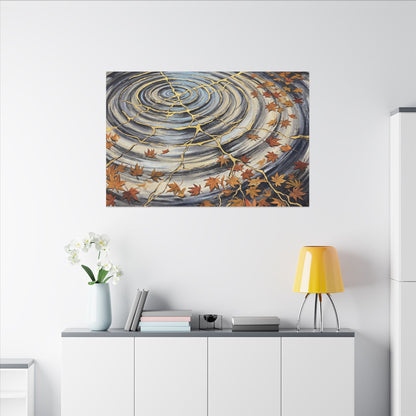 Moonlight Water Ripple Canvas Art - Kintsugi Fukinsei