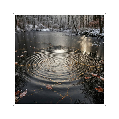 Water Ripple Sticker | Winter Kintsugi Broken Beauty Art