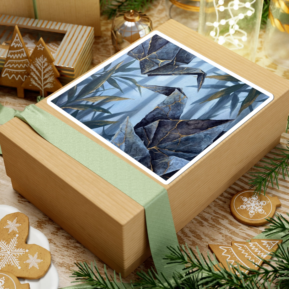 Paper Fold Summer Sticker | Kintsugi Artful Design Art Print