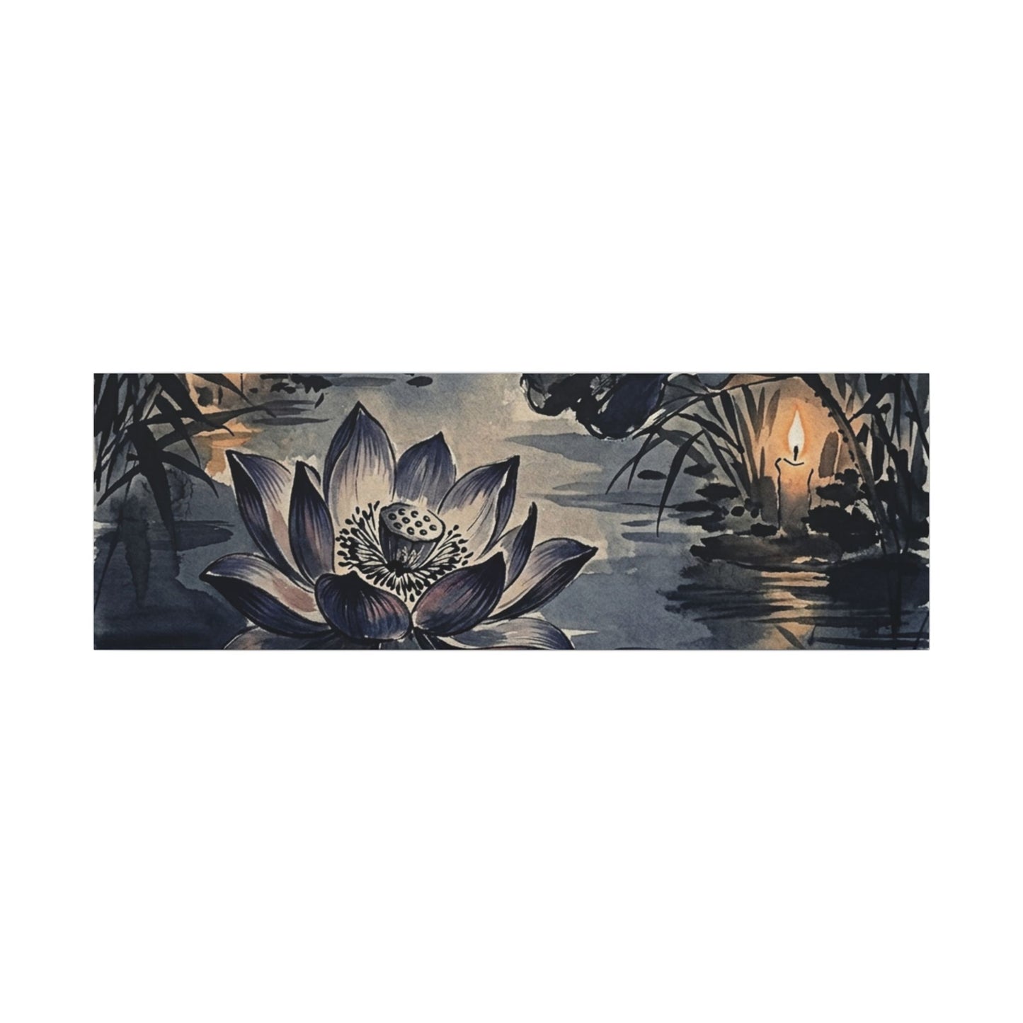 Fukinsei Lotus Flower Canvas Art - Zen Sumi E