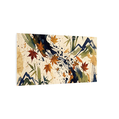 Golden Hour Ink Brushstroke Canvas Art - Zen Shibui