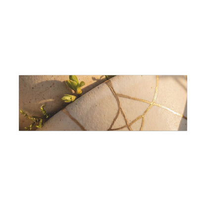 Spring Broken Pottery Gold Vein Canvas Art | Beautiful Decor