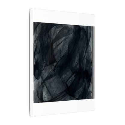 Deep Tones Dark Japandi Charcoal Canvas Art