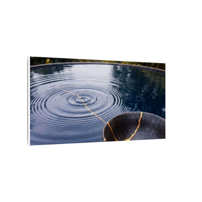 Kintsugi Water Ripple in Overcast | Broken Beauty Canvas Art