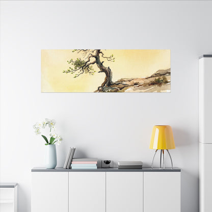 Golden Hour Pine Tree Canvas Art - Japandi Fukinsei