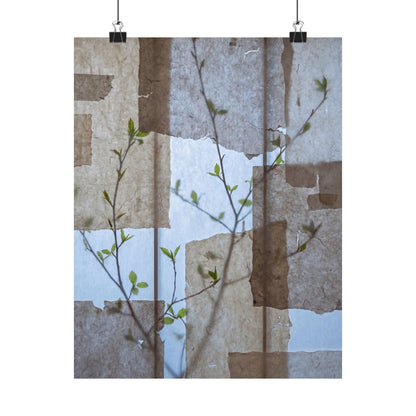 Shoji Screen Spring Wall Art Print | Japandi Earthy Design