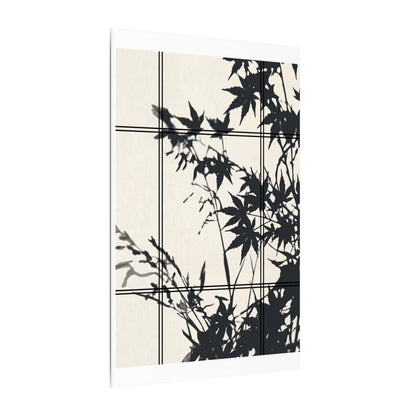 Shoji Screen Canvas Art | Summer Japandi Minimal Line Art